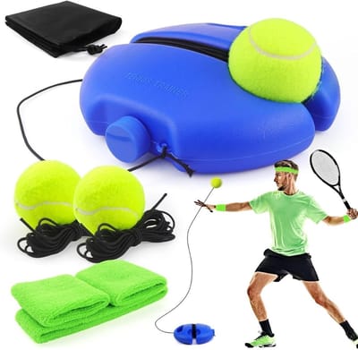 Zyrex® Tennispaal - Swingball - Tennis Paal Inclusief Transporttas - Blauw- 25cm x 25cm x 8cm