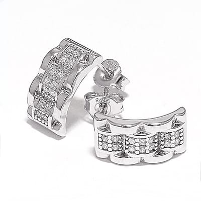 Juwelier Zwartevalk - Zilveren (gerhodineerd) oorbellen met zirkonia 22.227--