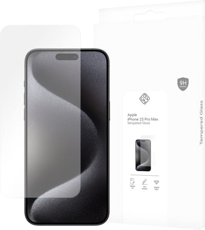 Cazy screenprotector geschikt voor iPhone 15 Pro Max - Screenprotector Gehard Glas