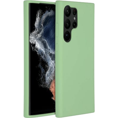 Accezz Galaxy S23 Ultra Liquid Siliconen Hoesje Groen