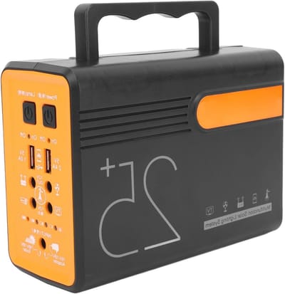 Draagbare Zonnegenerator - Zonne-energie Aggregaat - Outdoor Stroomvoorziening - Inclusief 100W Zonnepaneel - 25200 mAh - Zwart