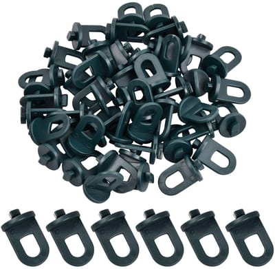 Dailygoods- Kasclips 50 Stuks - Plastic Plantbeugels - Hangende Planten - Klimhulp Clips - Kassenaccessoires - Robuust en Duurzaam - Plant Clips