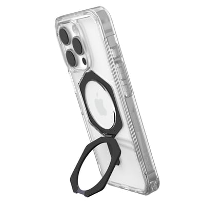 UAG Plyo XTE Backcover geschikt voor MagSafe en kickstand geschikt voor iPhone 16 Pro - Clear / Black