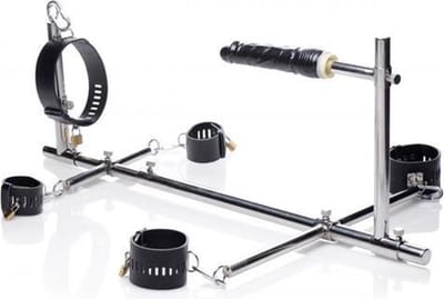 Imprisoned Bondagerek Met Dildo - Diversen - Neukmachines - Zwart - Discreet verpakt en bezorgd
