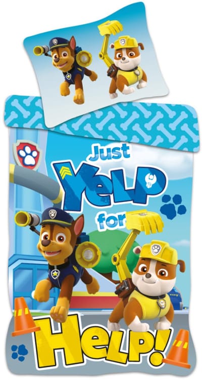 Paw Patrol Yelp for Help dekbedovertrek 140 x 200 cm - 70 x 90 cm Katoen