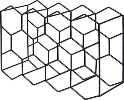 Wijnrek 44.5 x 15 x 29.5 cm Zwart Metaal
