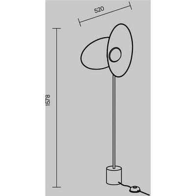 Maytoni Evolution LED vloerlamp, zwart/wit, hoogte 158 cm