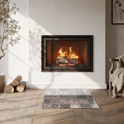 Coloray Vloerplaat Houtkachel - Plaat onder Houtkachel - 60 cm x 60 cm - Kachel Onderplaat - Zwart Vloerplaat Kachel - Vloerplaat Voor Kachel - Onderplaat Kachel - Houtkachel Vloerplaat - Plaat Kachel