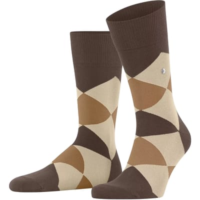 Burlington Clyde gedessineerd katoen sokken heren bruin - maat 46-50