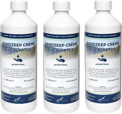 Handzeep Crème Eucalyptus 500 ml - set van 3 stuks