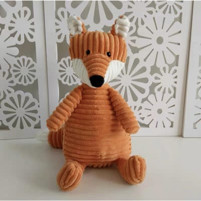 Gestreept Pluche Oranje Vos Pop Pluche Speelgoed Bos Wild Dier Cosplay Pluche Knuffeldier Knuffelbare Slaapmaatje about 35cm
