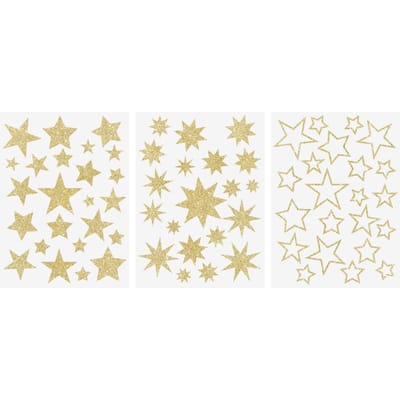 Venstersticker "Sterren Goud"