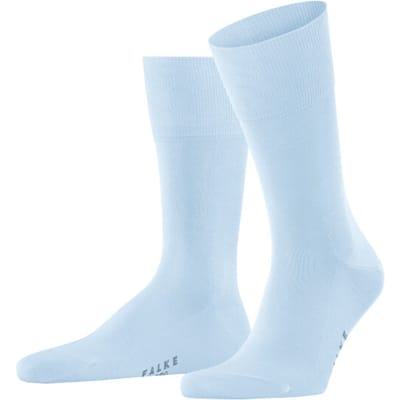 FALKE Tiago eenkleurig fil d'Ecosse katoen sokken heren blauw - maat 41-42