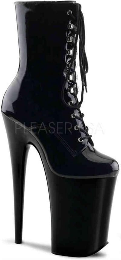 Pleaser - INFINITY1020 Plateau Laarzen, Paaldans schoenen - Paaldans schoenen - 35 Shoes - Zwart