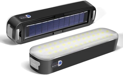 Thijox - LED Solar Lantaarn Camping Lamp - Magnetische Buitentent Licht - 6000mAh USB Oplaadbare Camping Accessoires - Noodverlichting - Compact en Li