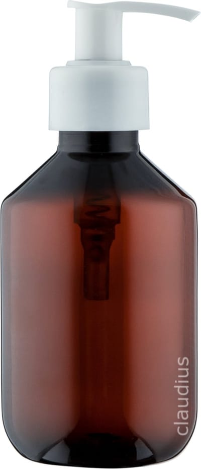 Lege Plastic Fles 200 ml PET Amber bruin - met witte pomp - set van 10 stuks - navulbaar - Leeg