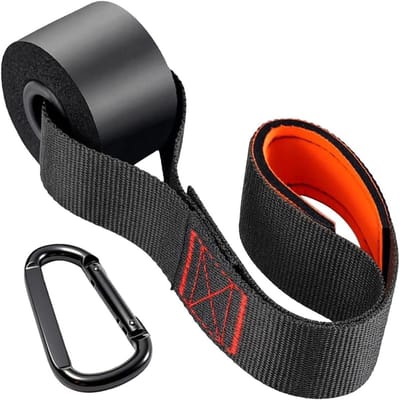 Deurhouder Fitness - Haltesysteem Thuis - Kracht Training - Compact Opvouwbaar - 27 x 5 cm - Zwart Rood