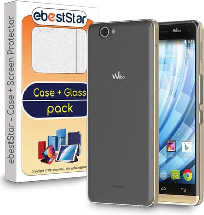 ebestStar - Hoes geschikt voor Wiko Getaway, Back Cover, Beschermhoes anti-luchtbellen hoesje, Transparant + Gehard Glas