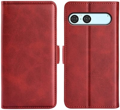 MobyDefend Hoesje - Geschikt voor Sony Xperia 10 VII - Luxe Wallet Book Case (Sluiting Zijkant) - Rood