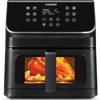 Luchtfriteuse 6,2 liter met venster, 12 functies en instelbare temperatuur 75-205 °C