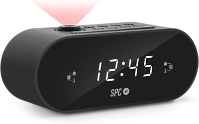 Wekkerradio met Projectie, XL-Display en Dubbel Alarm | Inclusief Snooze en Reservebatterij