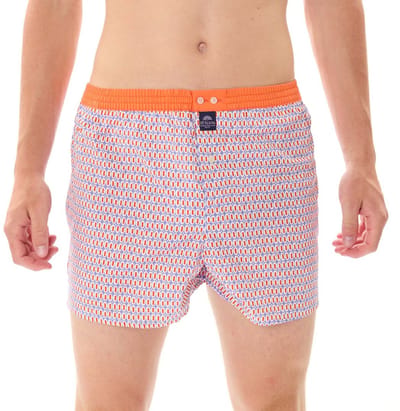 McAlson Heren Boxershort Vormen Blauw & Oranje Oranje M