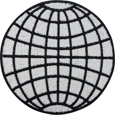 Minimalistische Aarde Patch om te Strijken – Milieuvriendelijk Strijkijzer Embleem