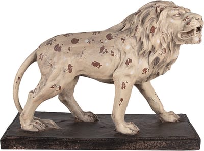 Clayre & Eef Decoratie Beeld Leeuw 55x23x40 cm Beige Bruin Magnesium (MGO)