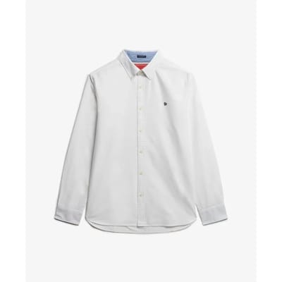 Superdry - Preppy Oxford Overhemd met Lange Mouwen - Heren - Lange mouwen shirts