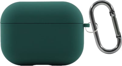 AirPods 3 Hoesje – Siliconen Case met Clip – Schokbestendig – Geschikt voor Draadloos Opladen – Donkergroen