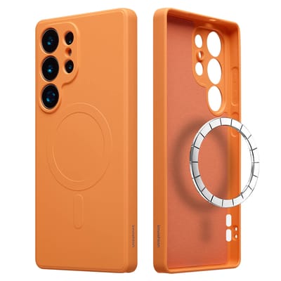imoshion Hoesje - Geschikt voor Samsung Galaxy S25 Ultra - Color Backcover met Magnetische Ring - Oranje