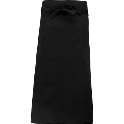 Schort/Tuniek/Werkblouse Unisex One Size Kariban Black 65% Polyester, 35% Katoen