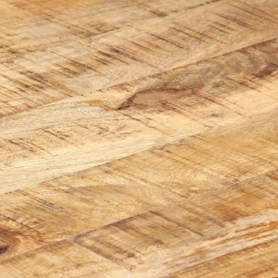Mangohout Salontafel - Woonkamertafel - Dranken Plaatsen - Robuust Stalen Frame - 110x60x40cm - Grijs