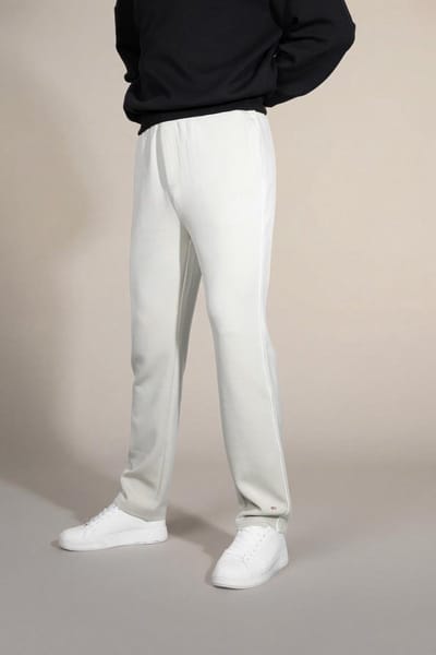 Muscle Up® EliteSoft Straight Pants Heren - Sportbroek & Fitnessbroek - Beige - Maat S