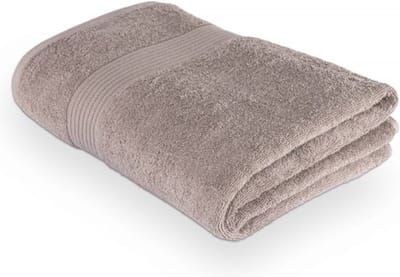Tiseco Home Studio - Douchelaken EDEN - 100% bio katoen - 500 g/m2 - met ophanglus - bio katoen - superzacht en zeer absorberend - 100x150 cm - Taupe