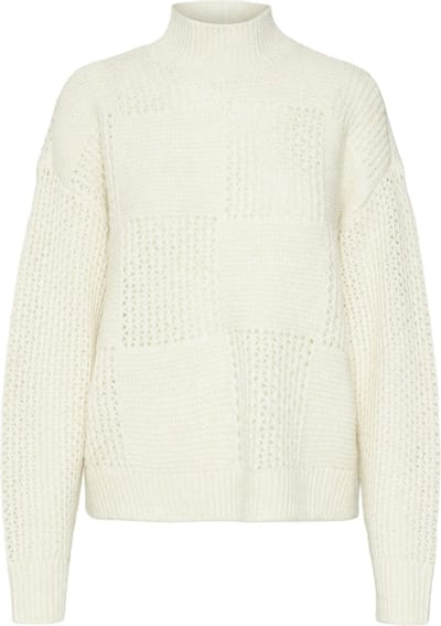 VERO MODA - VMMOON LS HIGHNECK PULLOVER GA BF - Dames - Gebreide truien