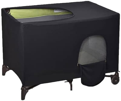 Solidchoice - Dailygoody - Wieg Luifel - Draagbare Verduistering - Zwart - Ademende Luifel - Ideaal voor Baby's - 20B x 25H cm