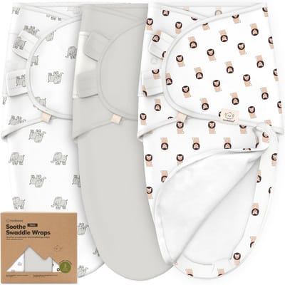 Baby Swaddle Slaapzakken - Wikkeldekens Newborn - Comfortabel Slapen - Heupgezond Ontwerp - 3 Stuks - The Wild
