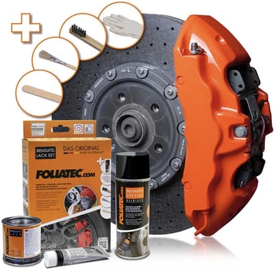 Foliatec Remklauwlakset - Flame Oranje - 3 Componenten