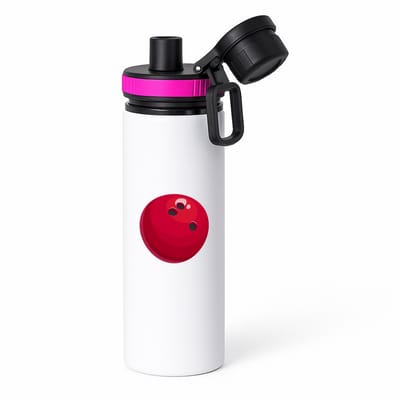 Hacebo® - Bowlingbal waterfles met draaidop roze - Bowlen - Bowlers - sport - bal - cadeau - water fles - 850ML