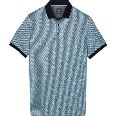 Baileys Polo Allover 3D Abstract Pattern Sky Blue / male