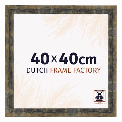 Fotolijst 40x40 cm - MDF - Blauw Goud Gemeleerd - Praag