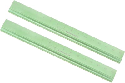 Dailygoods- Liniaal 15 cm - Aluminium Driehoekig - 2 Stuks - Antislip - Lichtgewicht - Roestbestendig - Meetlat