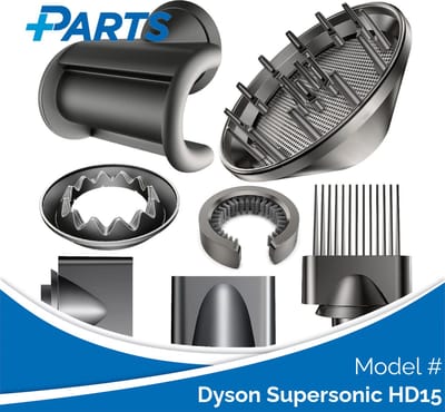 Dyson Supersonic HD15 Opzetstukken/Accessoireset van Plus.Parts® geschikt voor Dyson - 8 delig!