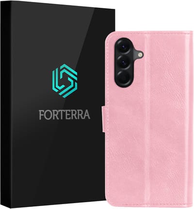 Hoesje Geschikt voor Samsung Galaxy A26 - Luxe Bookcase - Walletcase Hoes - Portemonnee - Cover - Lichtroze