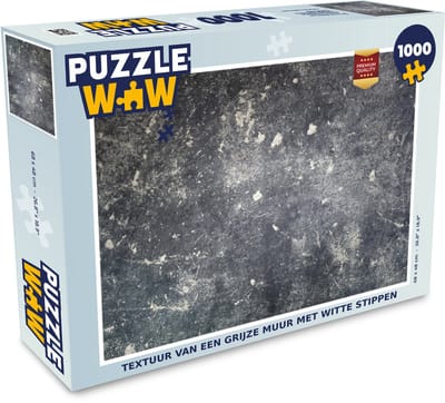 Puzzel Grijs - Wand - Muurverf - Legpuzzel - Puzzel 1000 stukjes volwassenen
