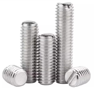 Dailygoods- Stelschroeven M6 x 6 mm - Roestvrij Staal - Draadpennen - Machineschroeven - Sleuf - 10 Stuks - Draadpen