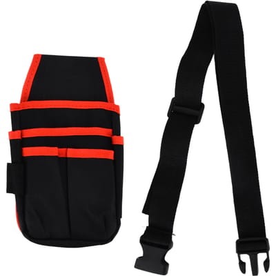 Pochette de poche pour outils Petite pochette Sac à outils Organisateur pour électriciens Sac pochette avec ceinture de taille Red Border