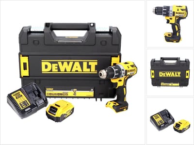 DeWalt DCD 791 P1 accuboormachine 18 V 70 Nm borstelloos + 1x oplaadbare accu 5.0 Ah + lader + TSTAK