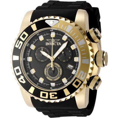 Invicta Sea Hunter 48988 Heren Horloge - Quartz Uurwerk - Roestvrij Staal met zwarte Wijzerplaat - 52mm